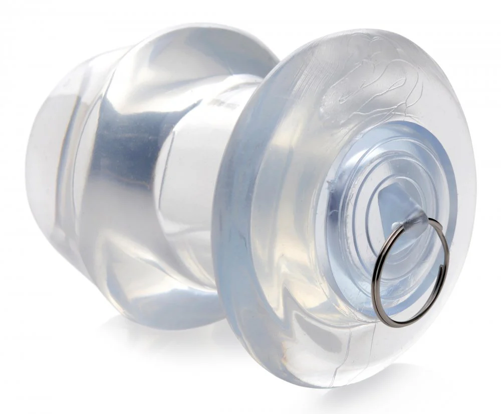 Ass Bung Clear Hollow Anal Dilator with Plug