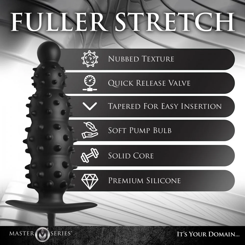 Ass Puffer Nubbed Inflatable Silicone Anal Plug - Image 4