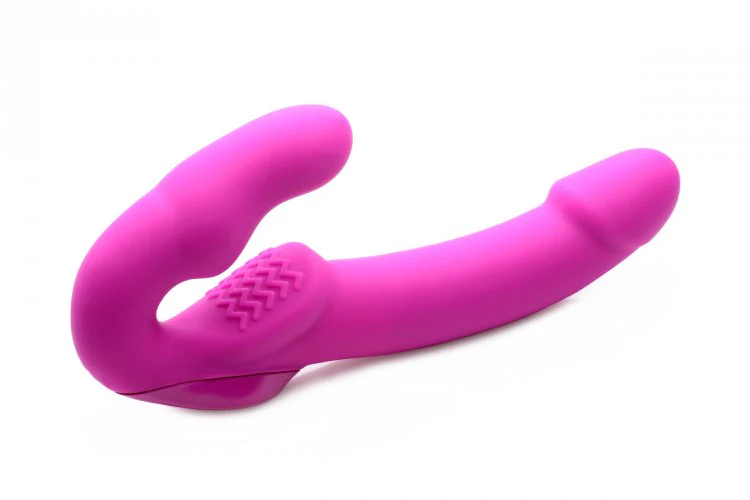 Evoke Rechargeable Vibrating Silicone Strapless Strap On - Image 8