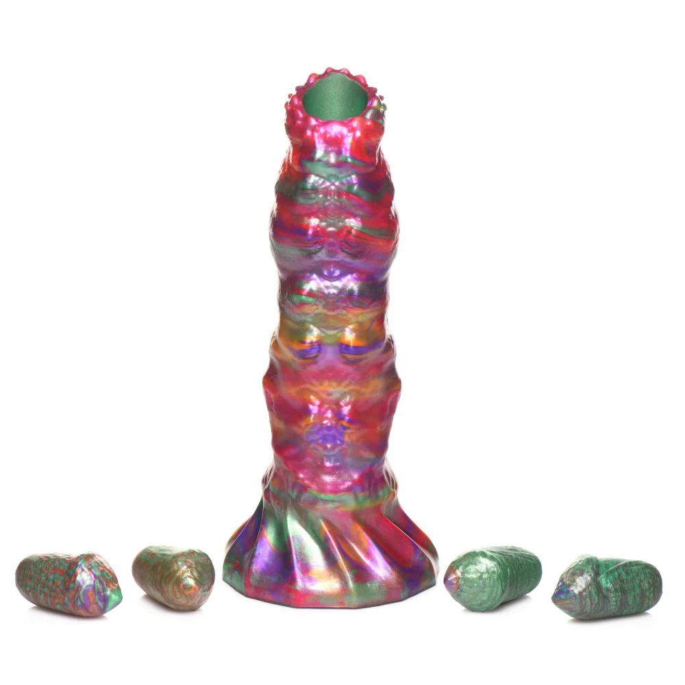 Larva Silicone Ovipositor Dildo with Eggs - Image 3