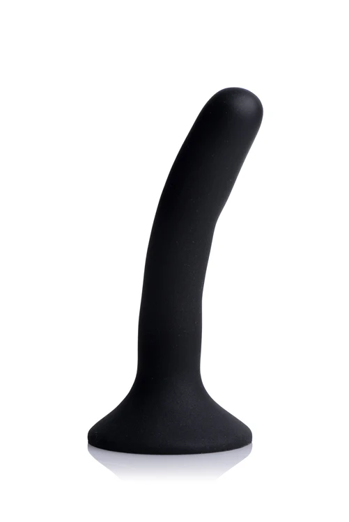Slender Black Silicone Strap-On Dildo - Image 2
