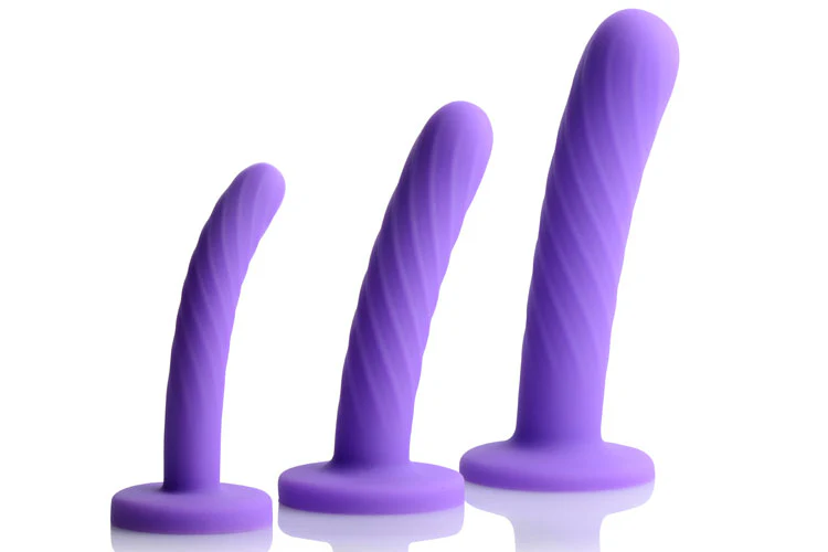 Tri-Play 3 Piece Silicone Dildo Set
