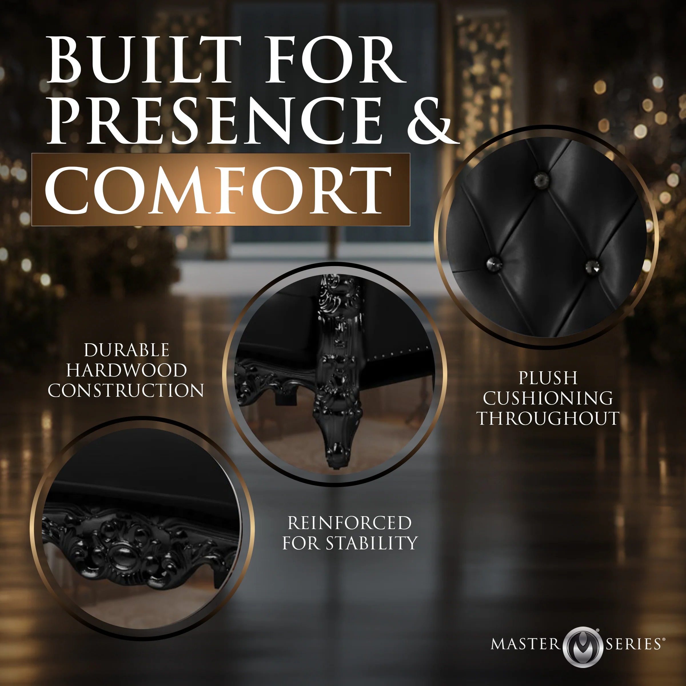 Ultimate Throne Chair - Black | Free Shipping Included - Image 5
