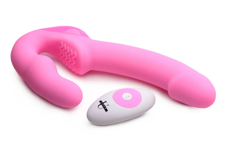 Urge Pink Silicone Strapless Strap On With Remote - Image 4
